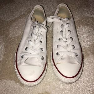 White converses tennis shoes